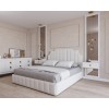 Ліжко Linea із масиву вільхи біле м'яке - Фото 2